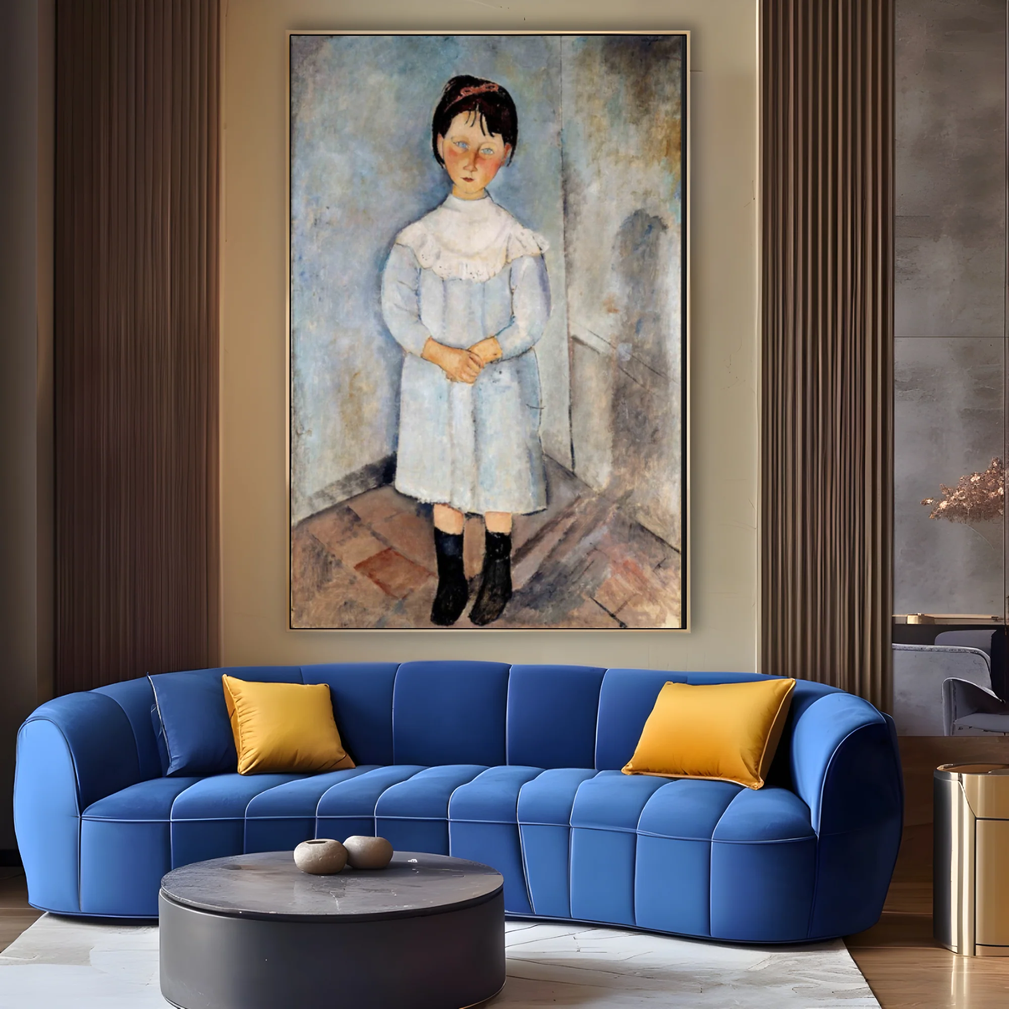Bambina in Azzurro, Amedeo Modigliani - Image 3