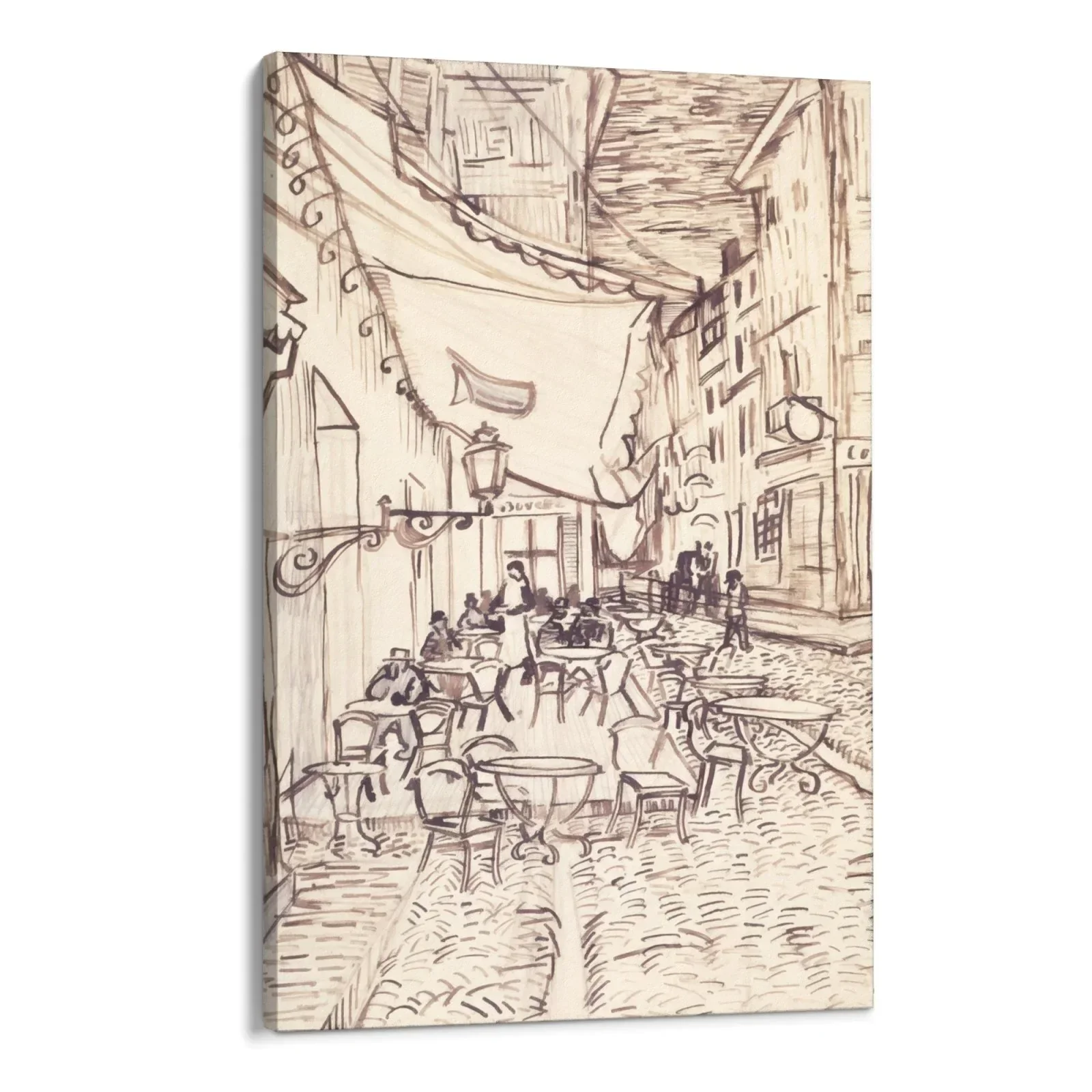 Cafe Terrace at Night, Vincent Van Gogh - Image 4