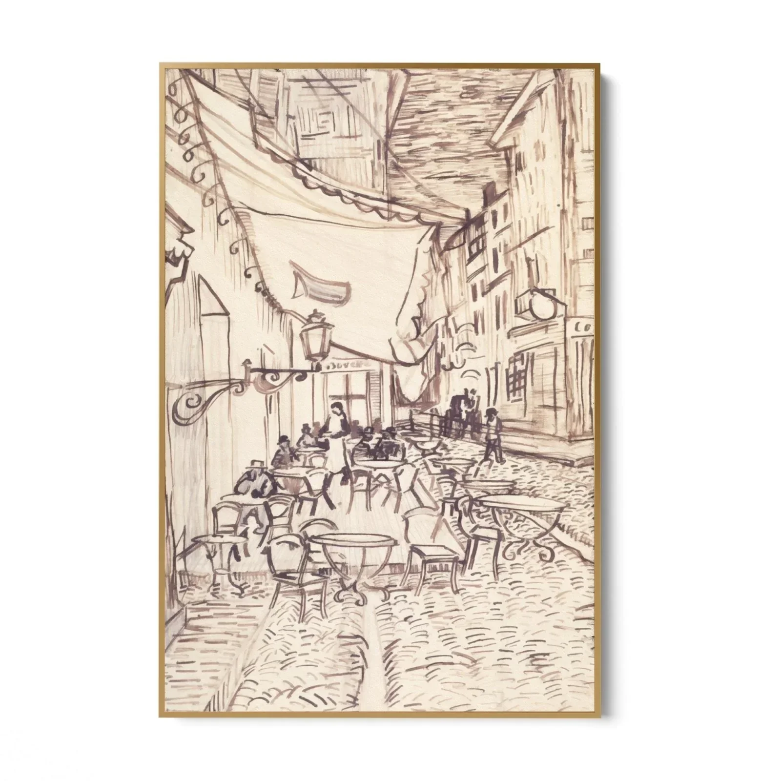 Cafe Terrace at Night, Vincent Van Gogh - Image 7