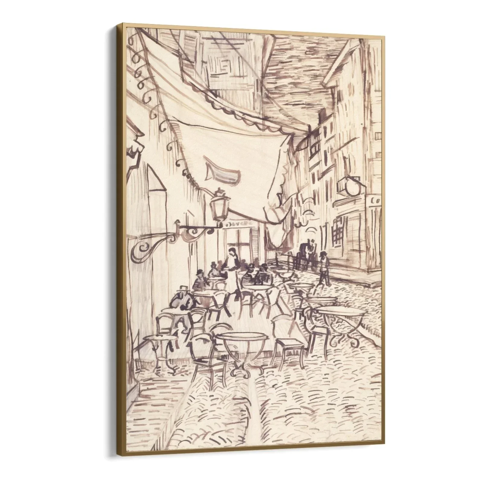 Cafe Terrace at Night, Vincent Van Gogh - Image 8