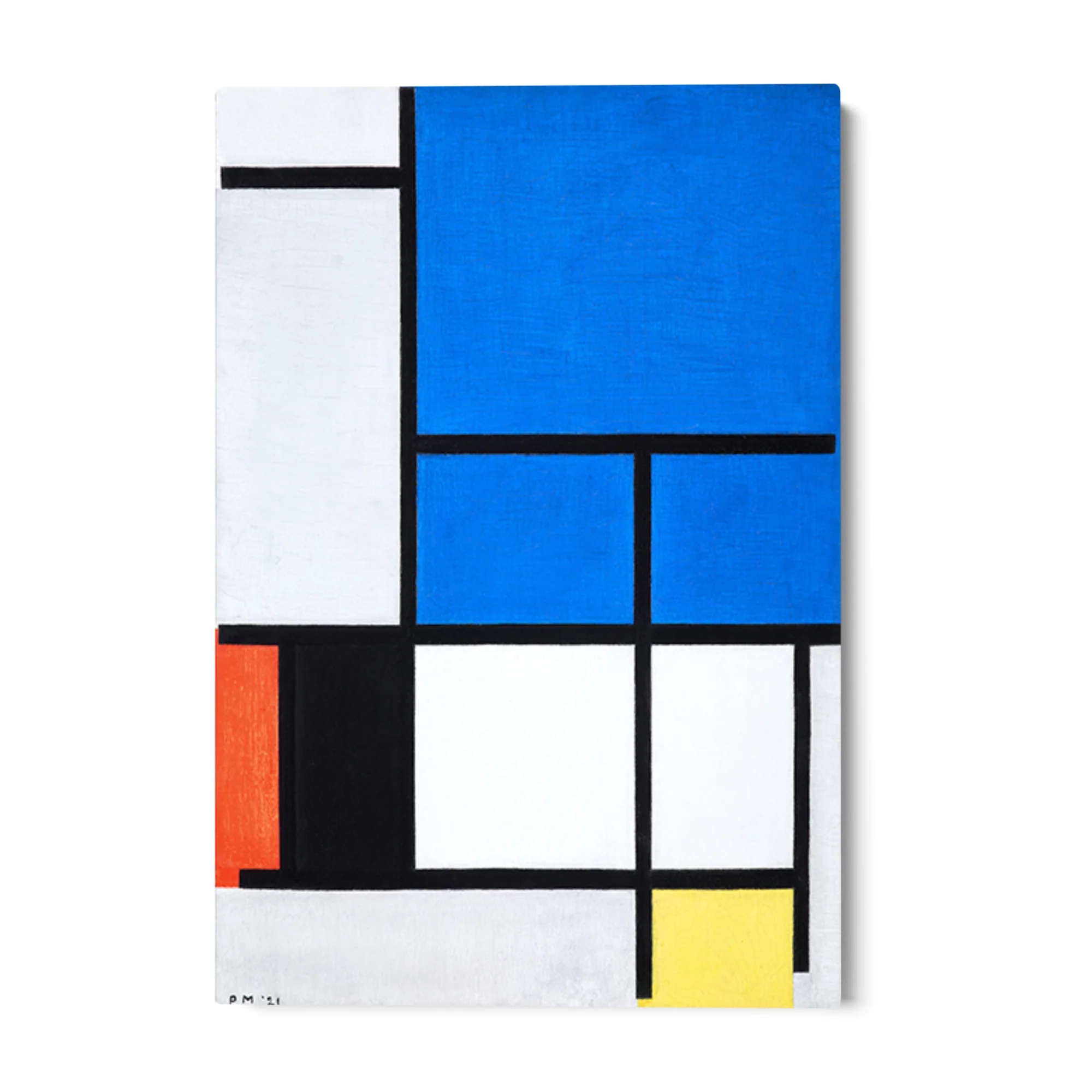 Composizione Con Grande Piano Blu Rosso Nero Giallo E Grigio, Piet Mondrian - Image 4