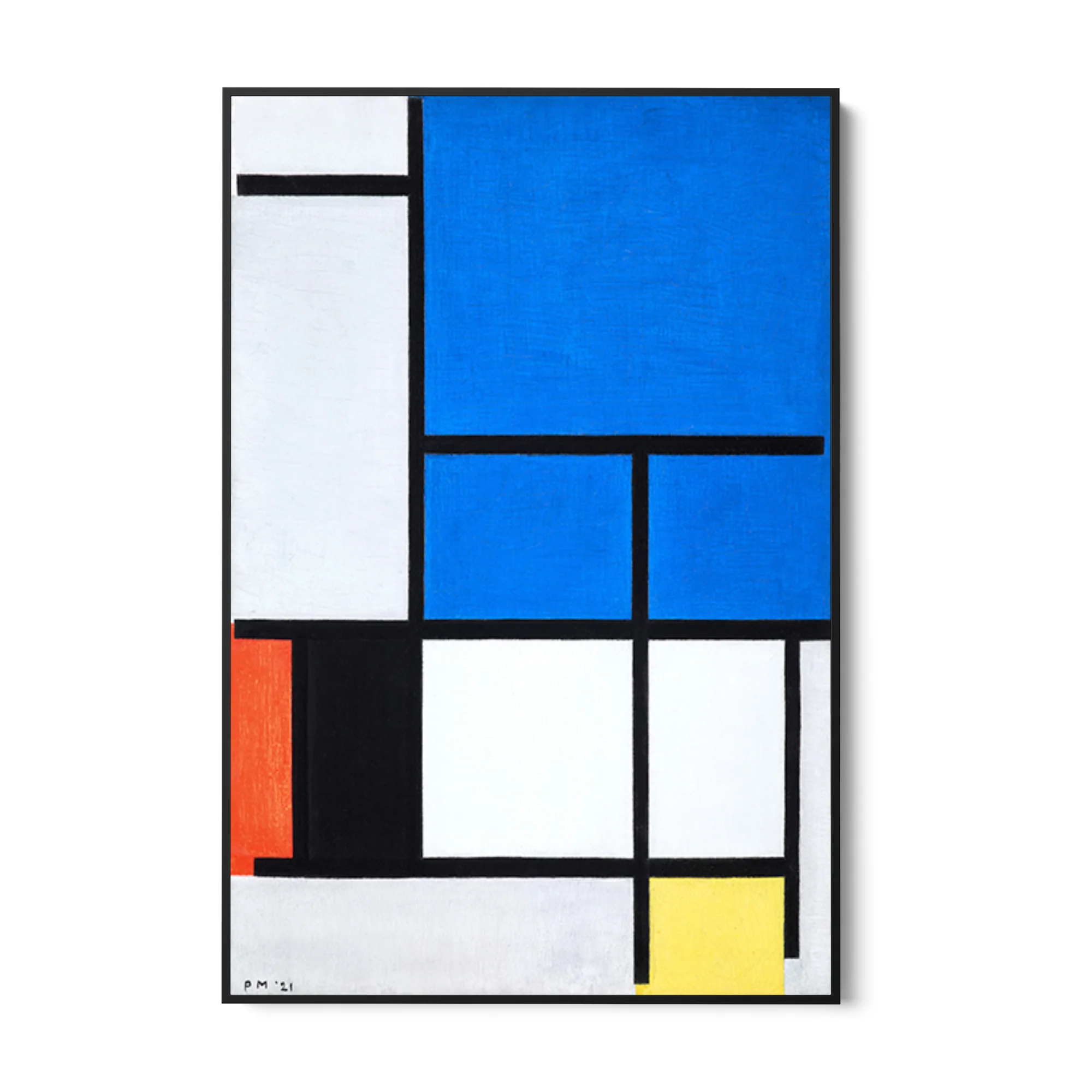 Composizione Con Grande Piano Blu Rosso Nero Giallo E Grigio, Piet Mondrian - Image 5