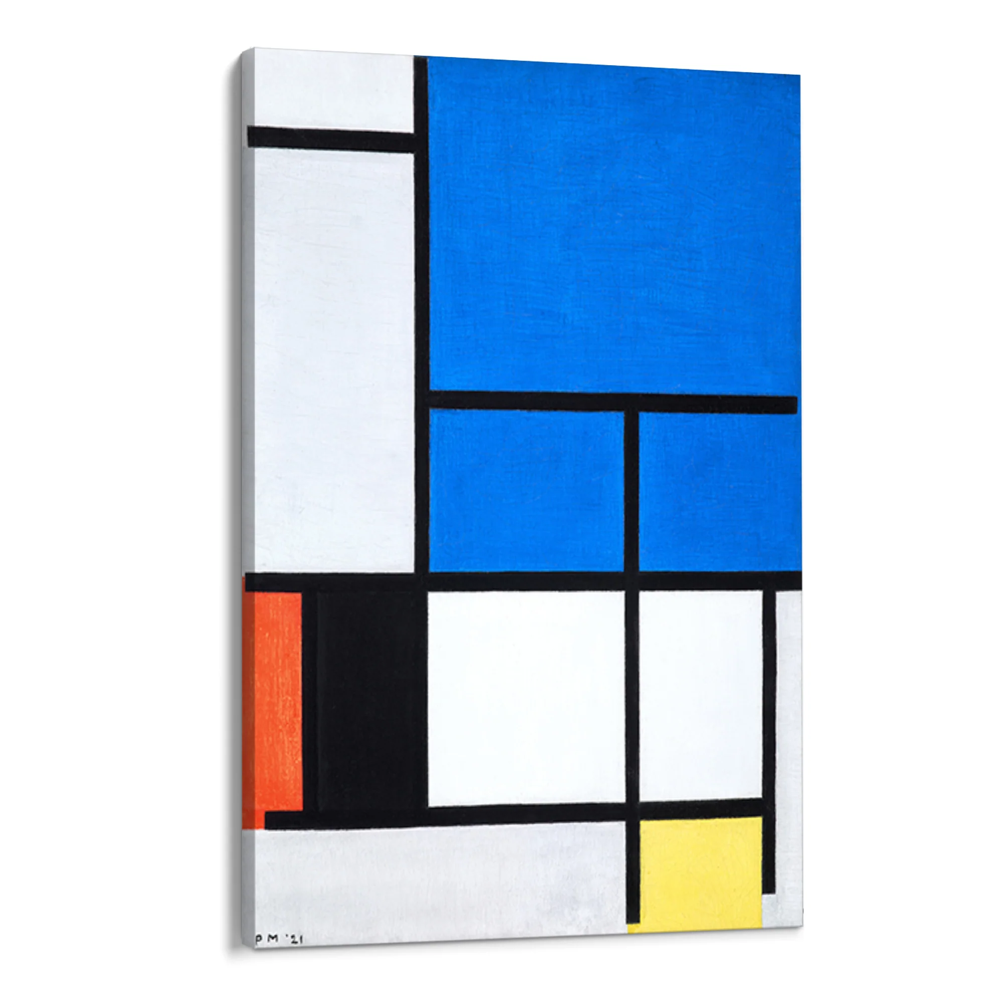 Composizione Con Grande Piano Blu Rosso Nero Giallo E Grigio, Piet Mondrian - Image 8