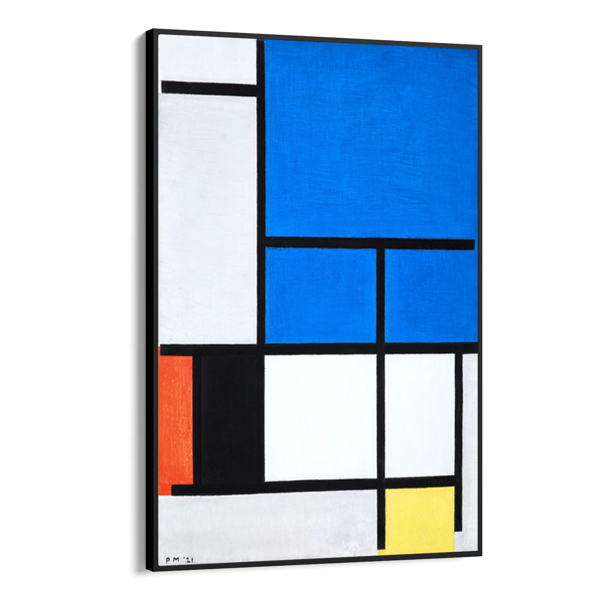 Composizione Con Grande Piano Blu Rosso Nero Giallo E Grigio, Piet Mondrian - Image 9