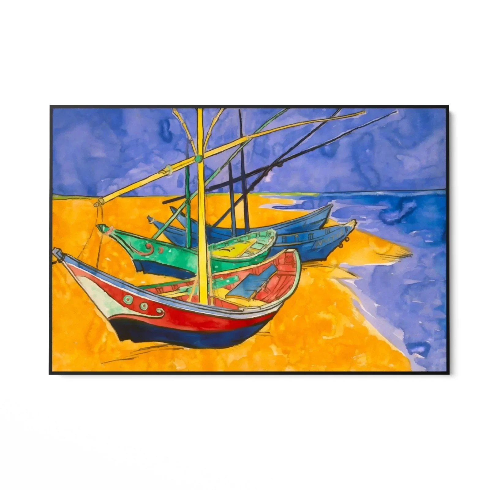 Fishing Boats on the Beach I, Vincent Van Gogh - Image 6