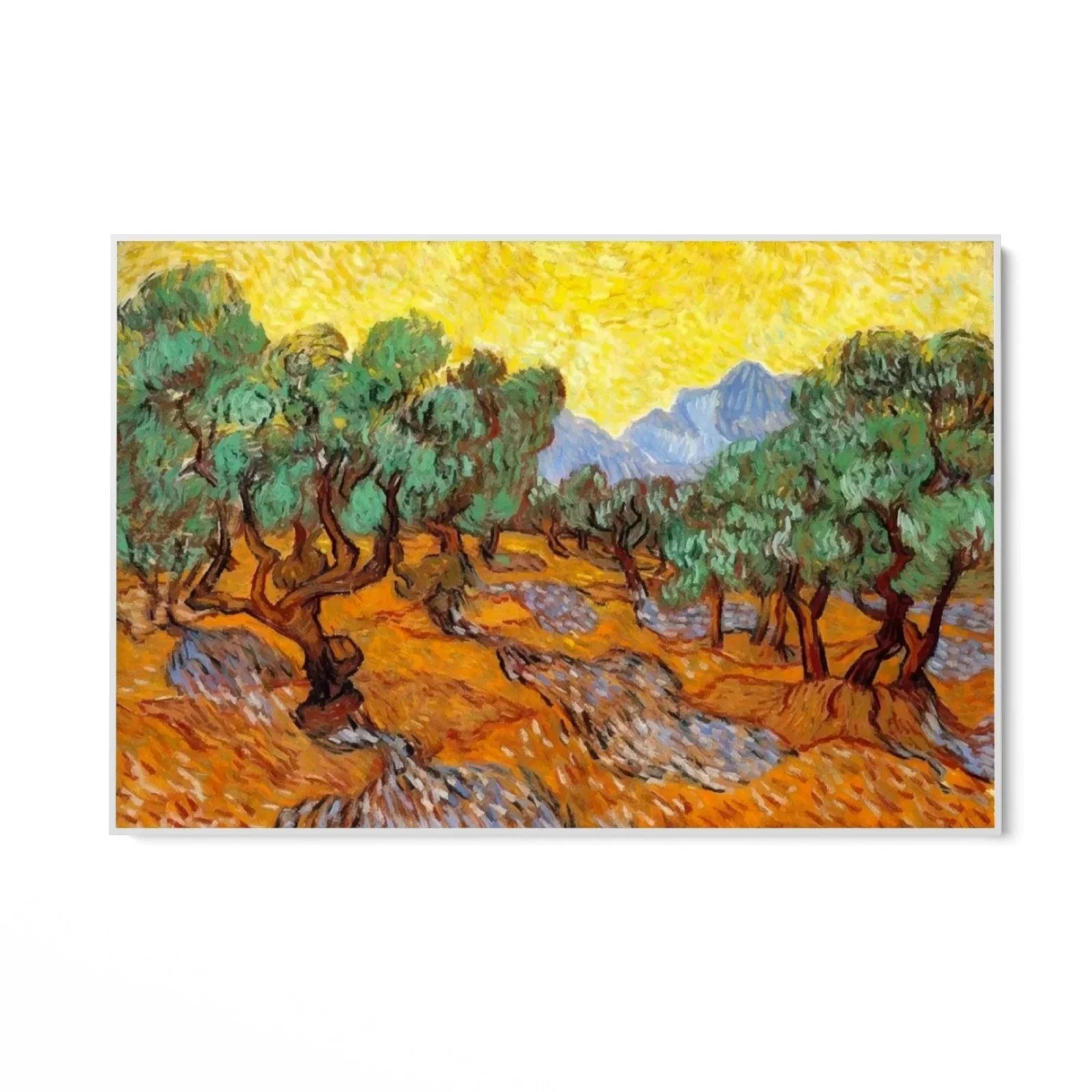 Olive Trees with Yellow Sky and Sun, Vincent Van Gogh - Image 10