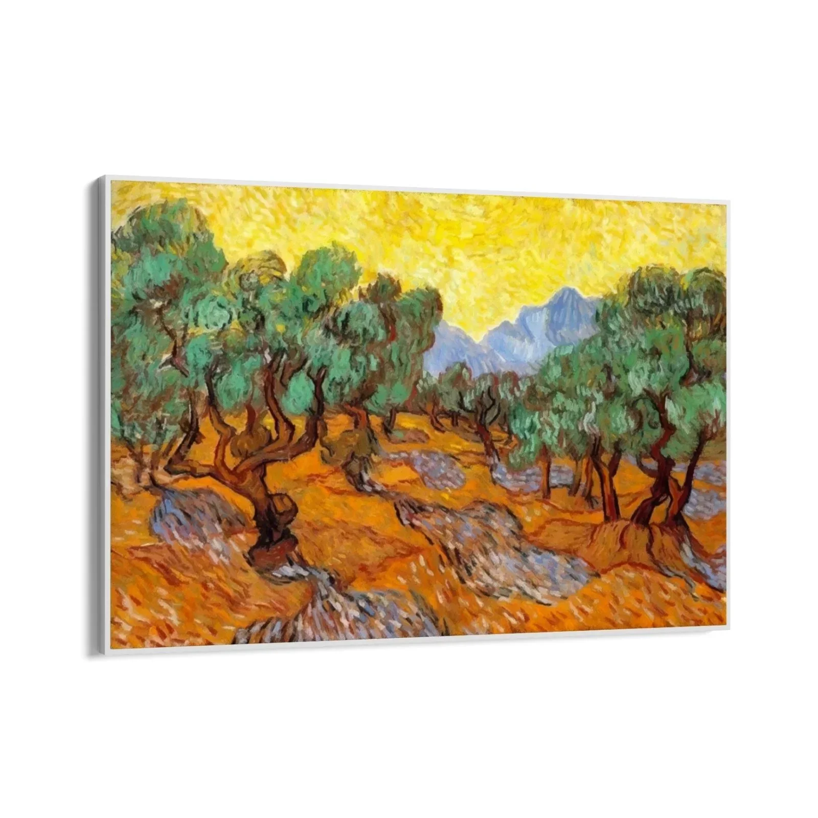 Olive Trees with Yellow Sky and Sun, Vincent Van Gogh - Image 11