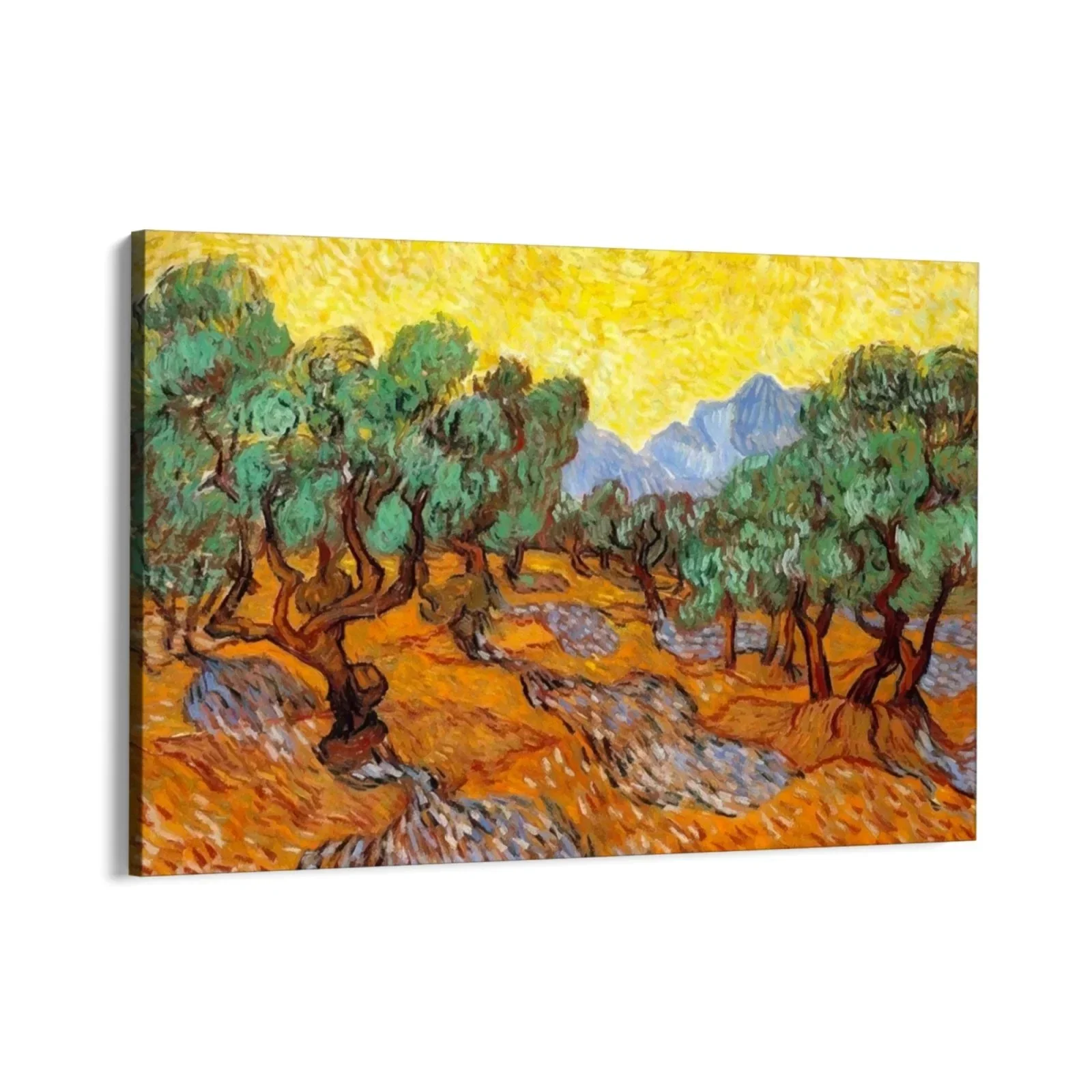 Olive Trees with Yellow Sky and Sun, Vincent Van Gogh - Image 5