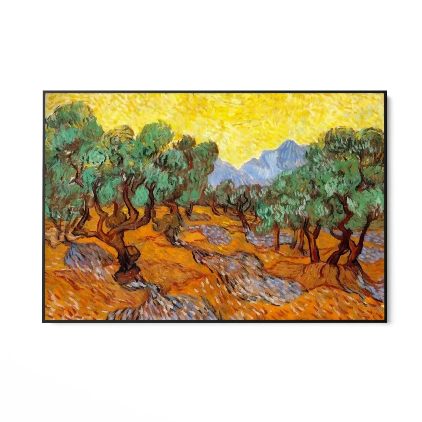 Olive Trees with Yellow Sky and Sun, Vincent Van Gogh - Image 6