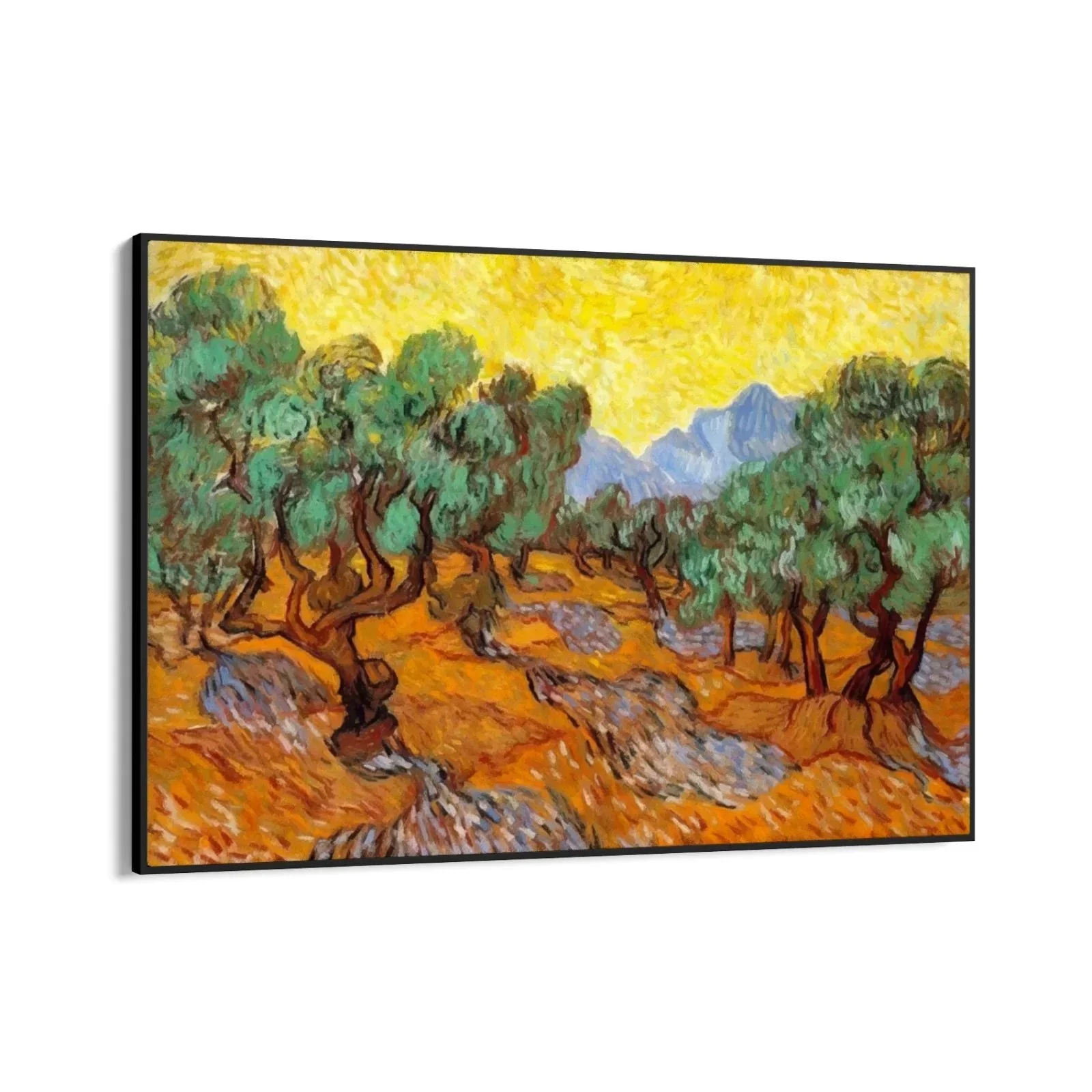 Olive Trees with Yellow Sky and Sun, Vincent Van Gogh - Image 7