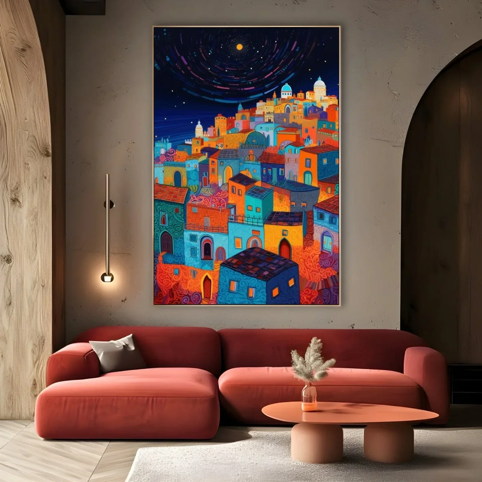 Paese del mediterraneo di notte - Image 2