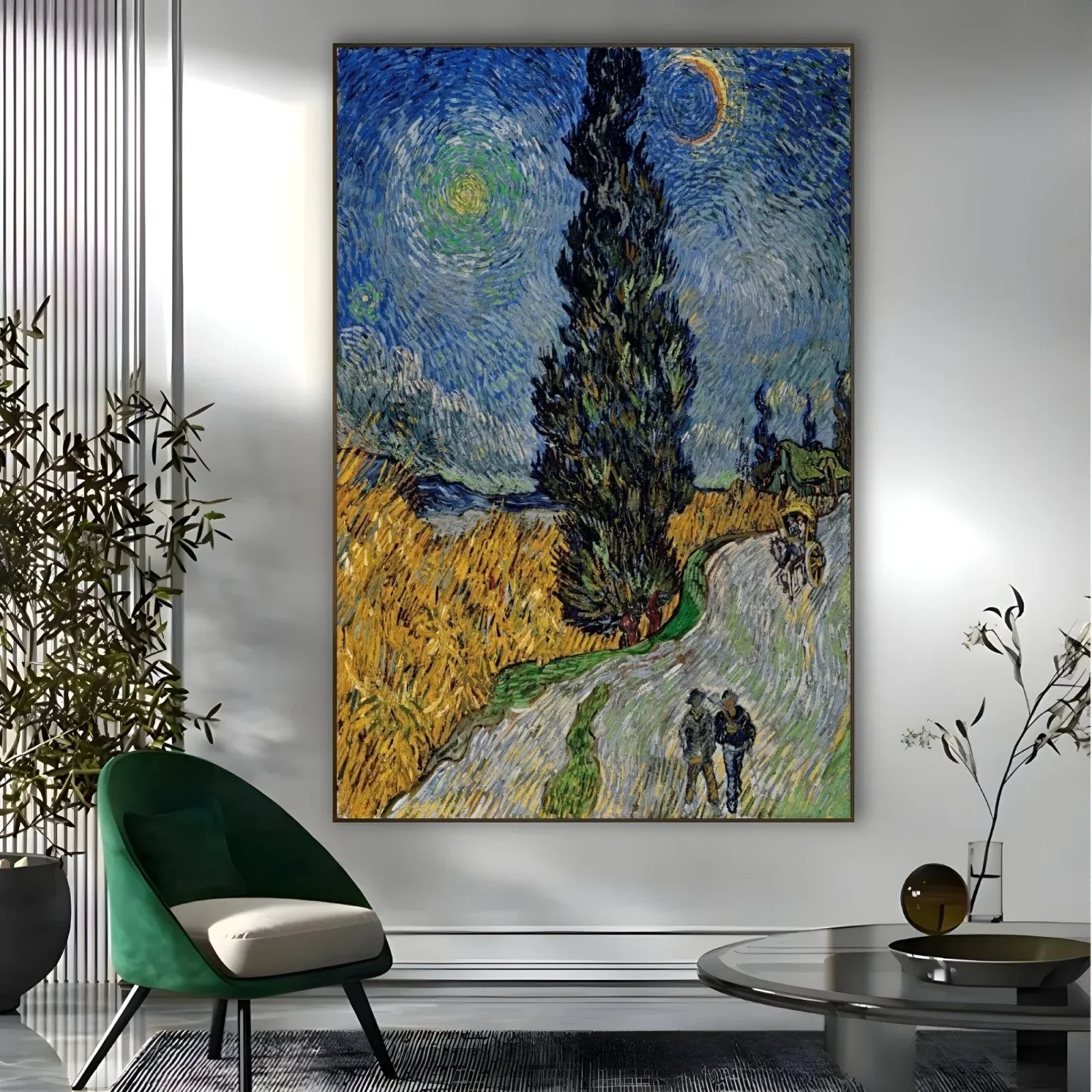 Road with Cypress and Star, Vincent Van Gogh - Image 3
