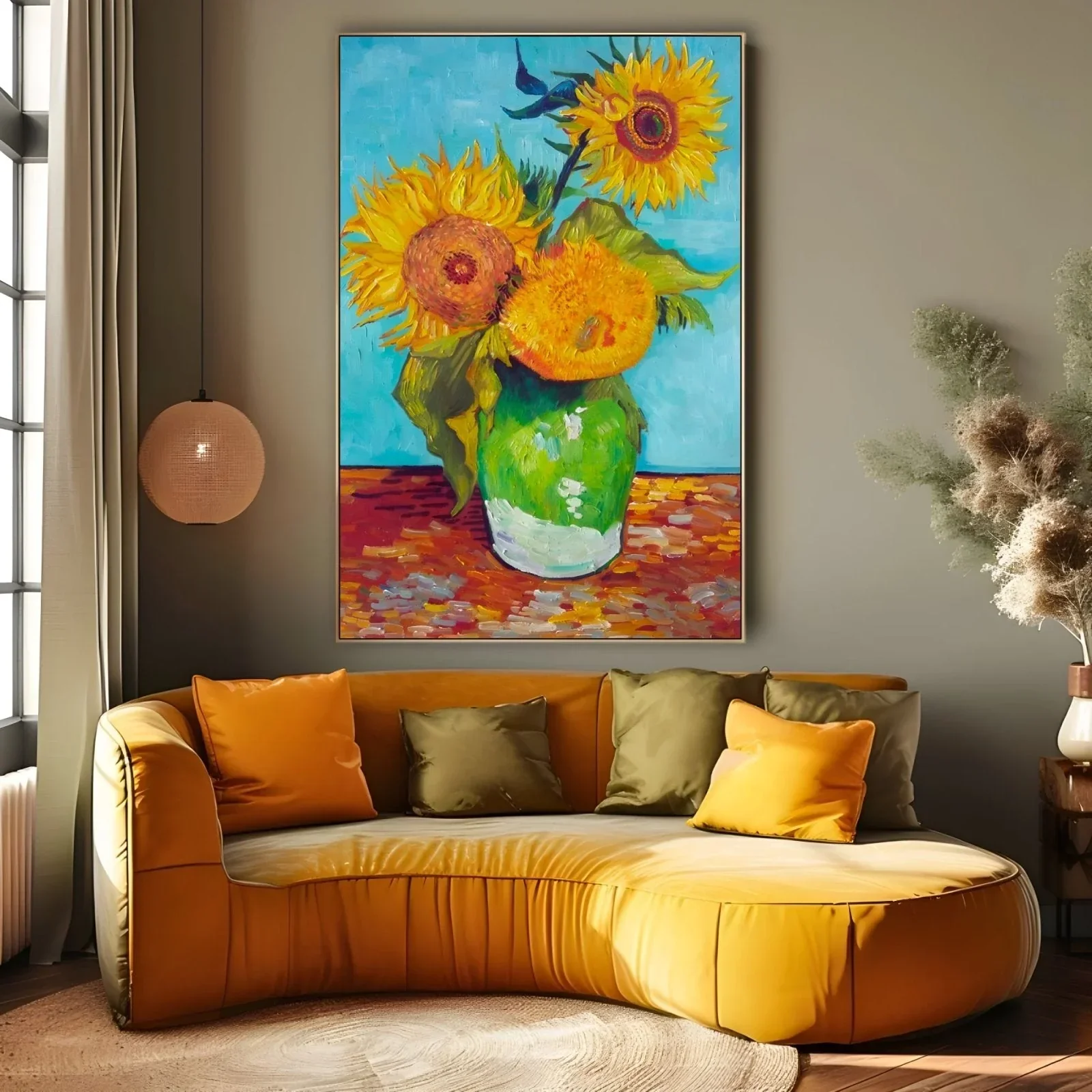 Vase with Three Sunflowers, Vincent Van Gogh - Image 4