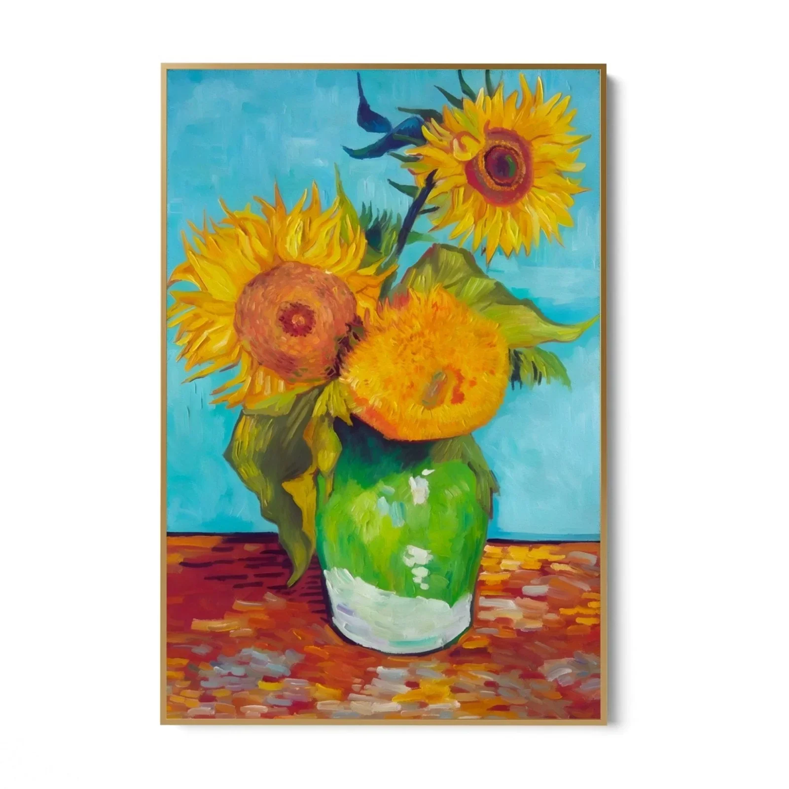 Vase with Three Sunflowers, Vincent Van Gogh - Image 9