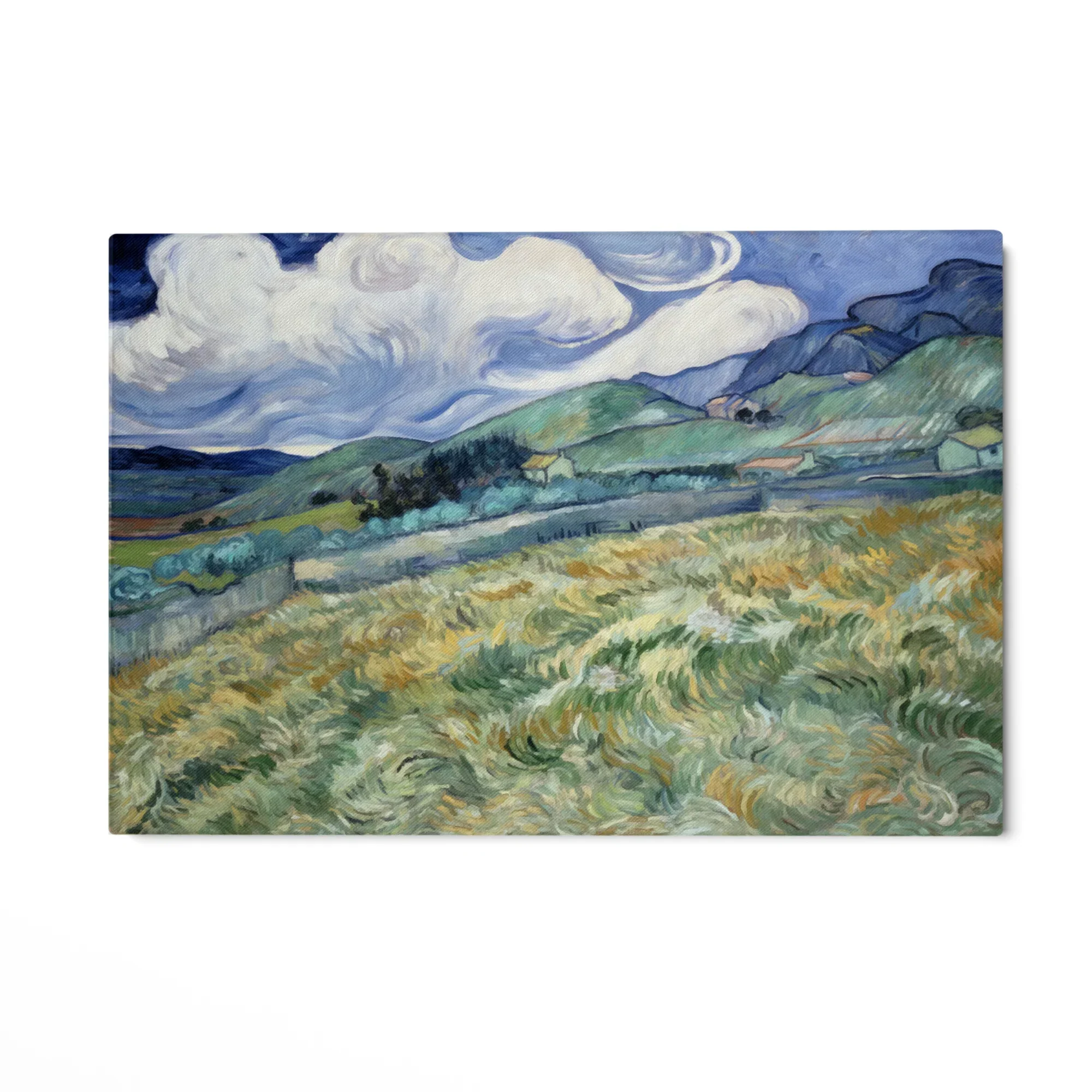 Wheatfield and Mountains 1889, Vincent Van Gogh - Image 4