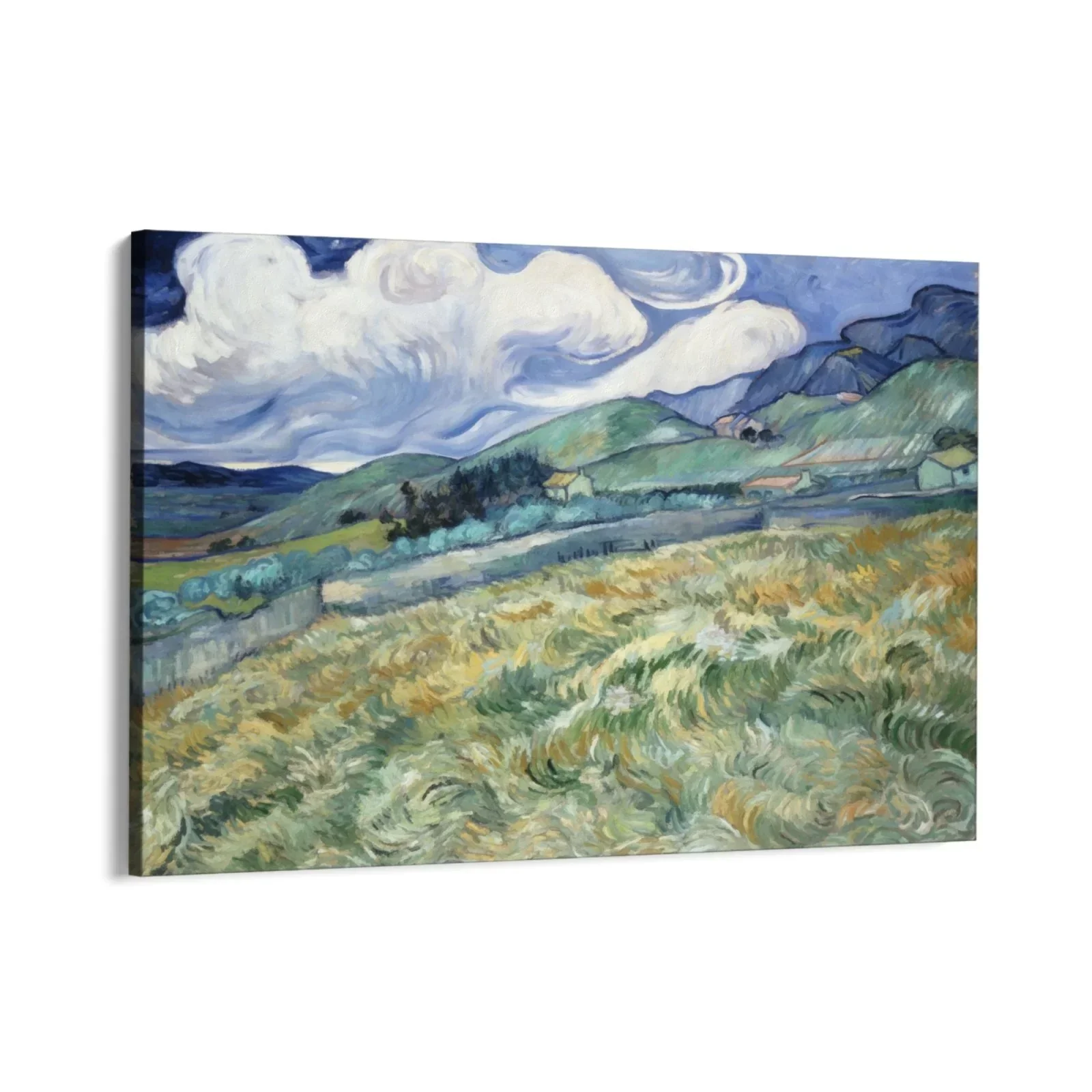 Wheatfield and Mountains 1889, Vincent Van Gogh - Image 5