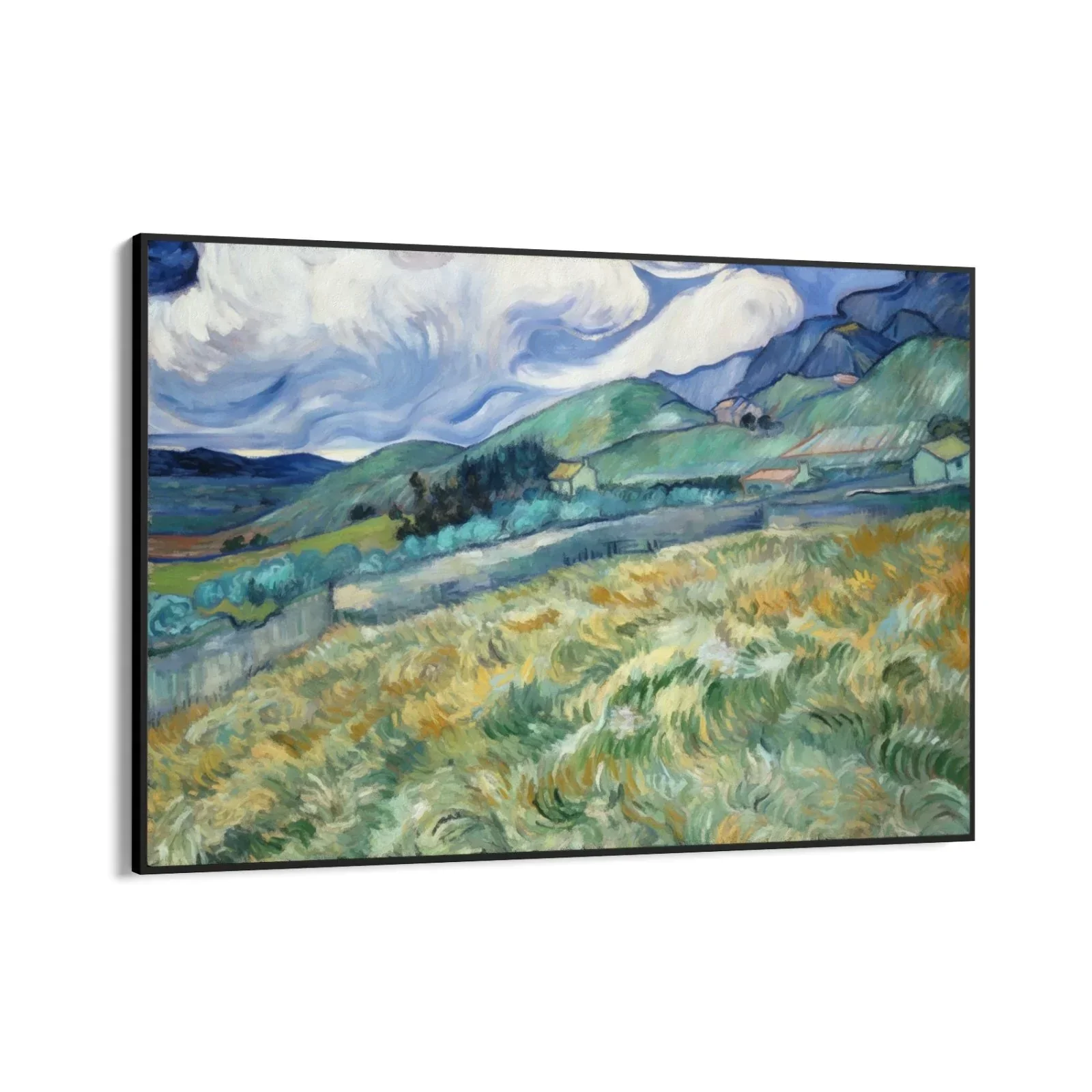Wheatfield and Mountains 1889, Vincent Van Gogh - Image 7
