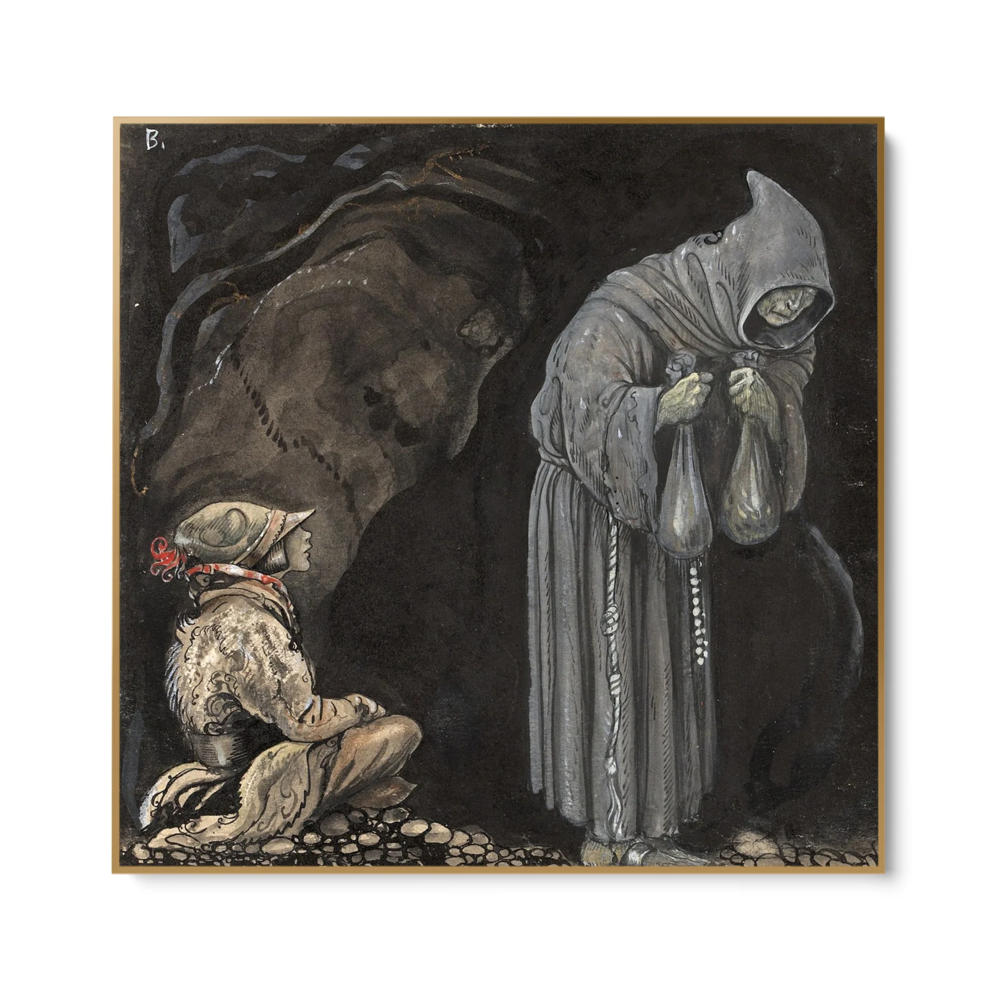 Witch and Boy, John Bauer - Image 6